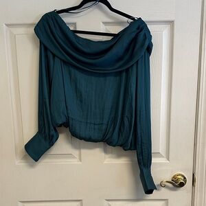 Fab’rik Carleen Off-Shoulder Satin Blouse